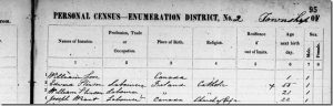 1851 Canada Census Edward Stinson