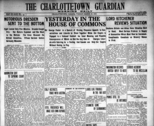 The Charlottetown Guardian cover