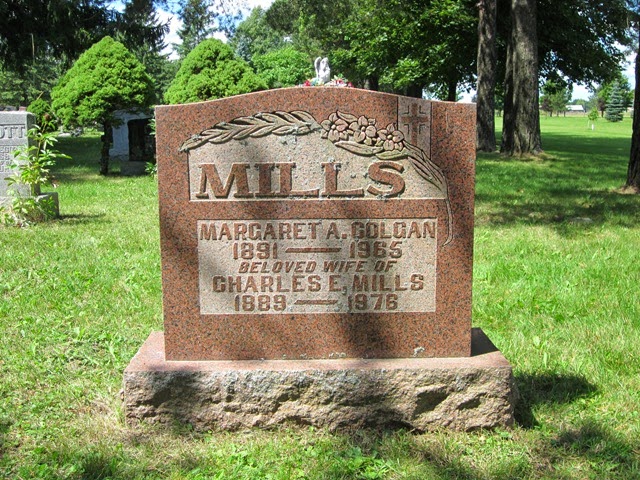 Margaret Alice Colgan & Charles Edward Mills Gravestone